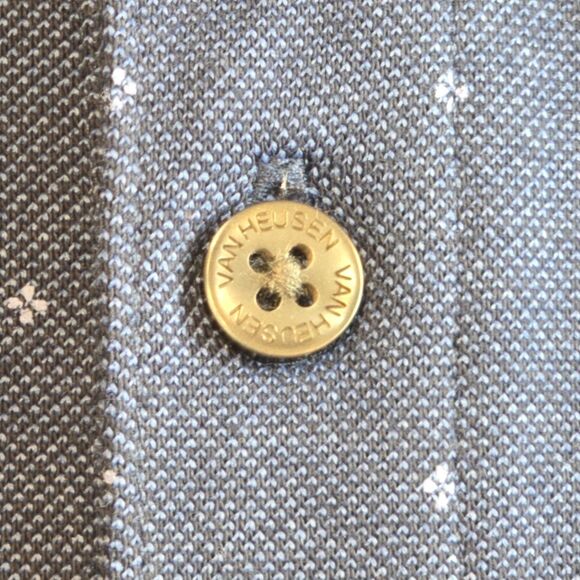 👔 Van Heusen “Never Tuck” Polo Shirt – Size XL Slim Fit – Deep Blue with Pale B - Picture 5 of 7